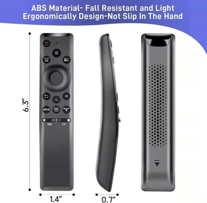 Samsung Smart TV remote replacement resting on a wooden table