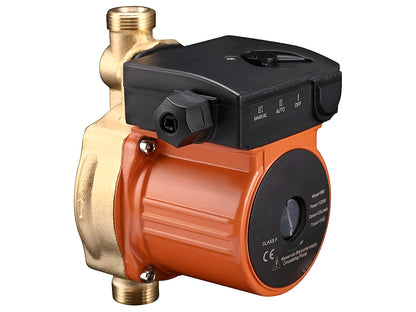 Side view of low shower pressure booster pump with 150W motor