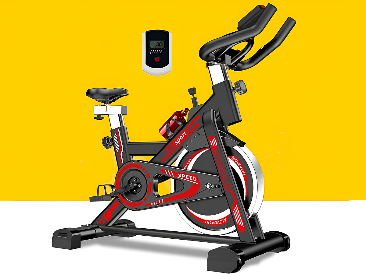 Handlebar with multi-position adjustment on exercise bike