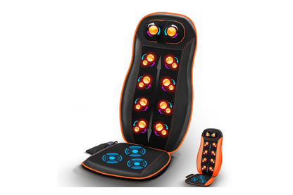 Close up of car seat massager heating function control panel