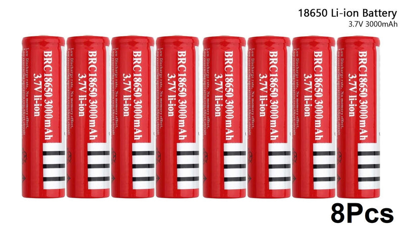 18650 Rechargeable Battery - 8PCS