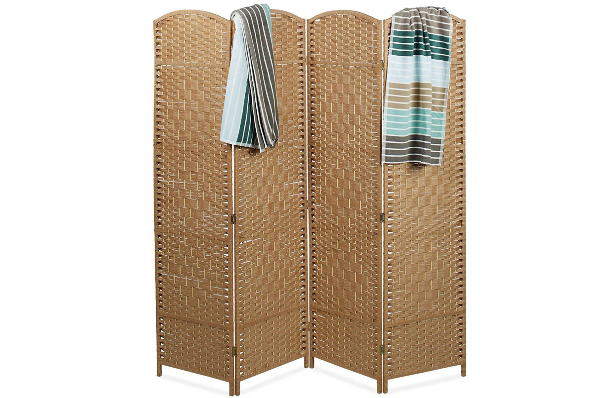 Room divider folding screen showing four foldable panels
