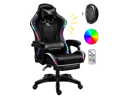 Gaming Chair with Footrest – RGB Gaming Chair with Speakers & Lights