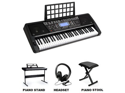 Electronic Piano Keyboard Piano with Stand Headphone and Stool