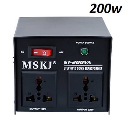 Step down transformer 200W compact size with dimensions