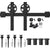 Barn door hardware 23M rail in black powder coat finish