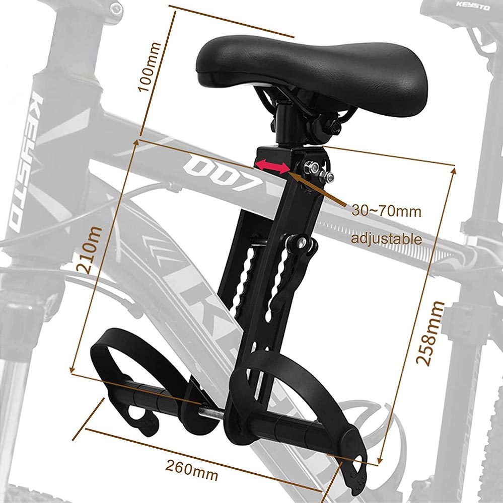 Handlebar grip detail on child bike seat for safe hold