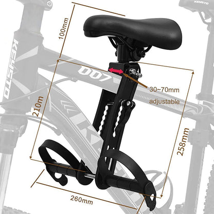Handlebar grip detail on child bike seat for safe hold