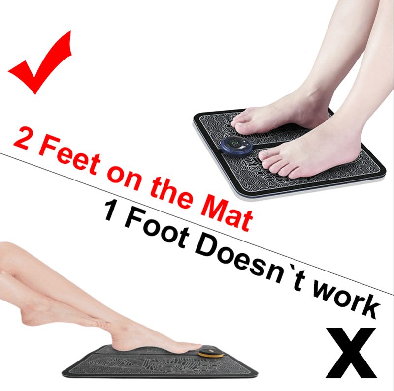 Electric foot massager TENS machine intensity adjustment on remote