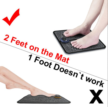 Electric foot massager TENS machine intensity adjustment on remote