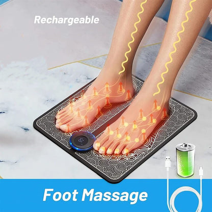 Electric foot massager TENS machine with embossed PU and SBR material