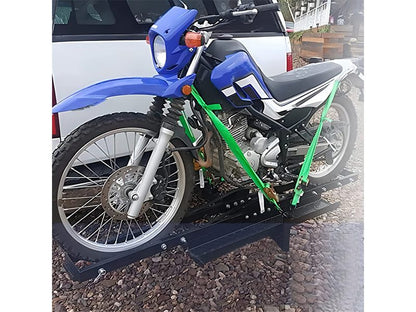 Motorcycle Towbar Carrier & Ramp – Heavy Duty Steel Dirt Bike Hauler (500lbs)
