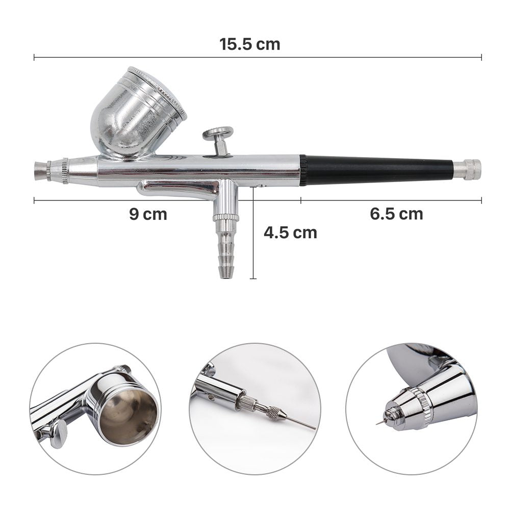 Air brush compressor delivering skincare spray for beauty use