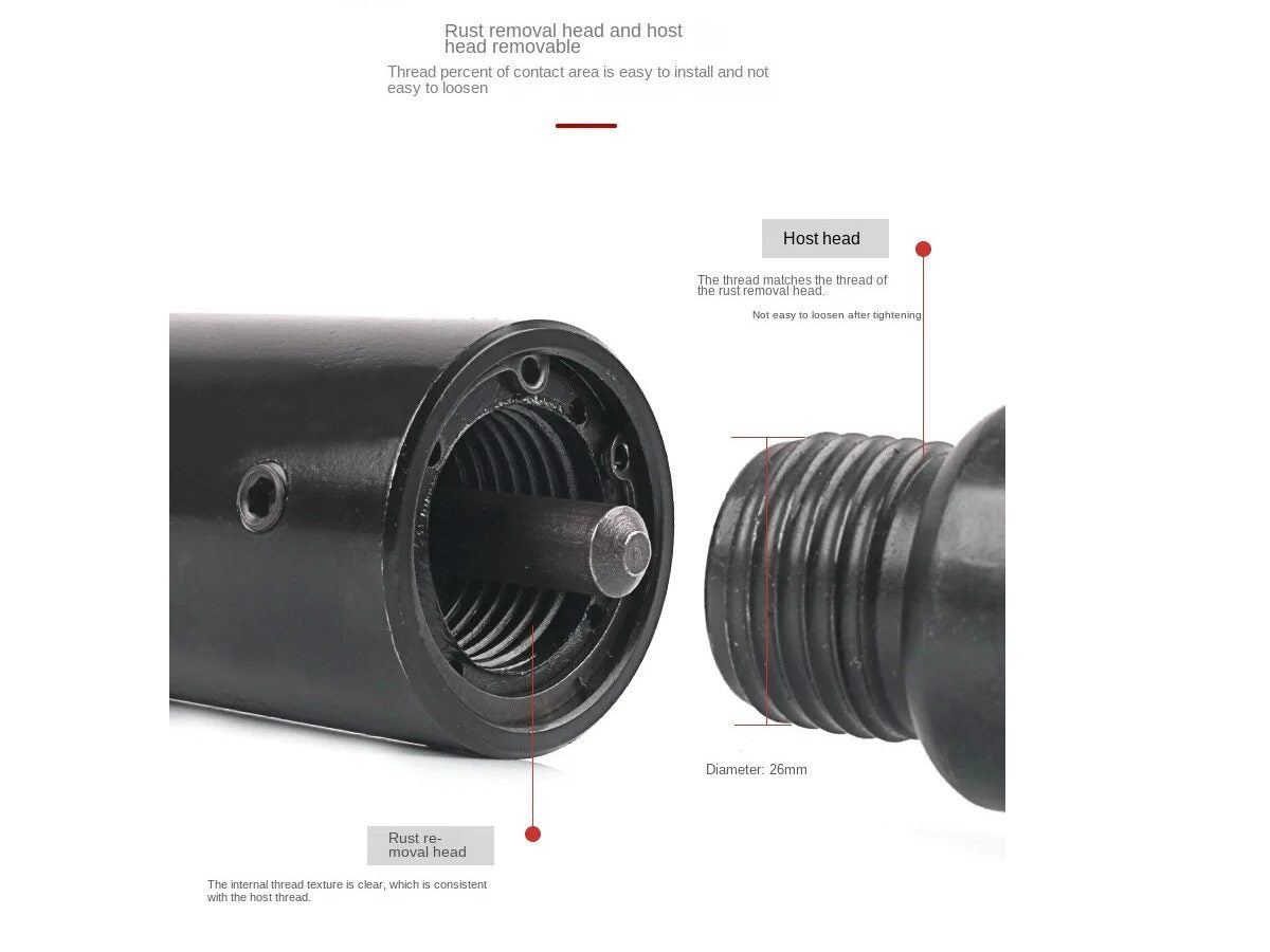 Needle scaler air tool with 14 inch inlet and 38 inch hose