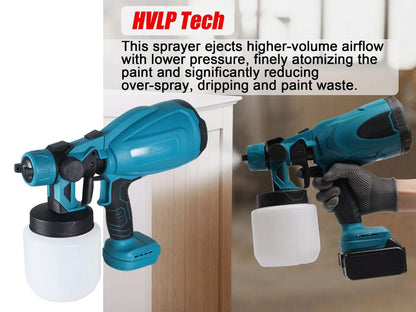 Paint sprayer angled to show ABS and plastic material