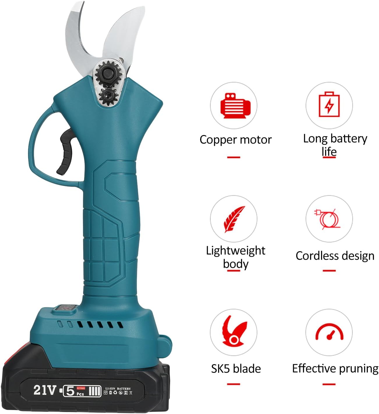 Cordless Electric Branch Scissors 30mm Pruning Shear Cutter