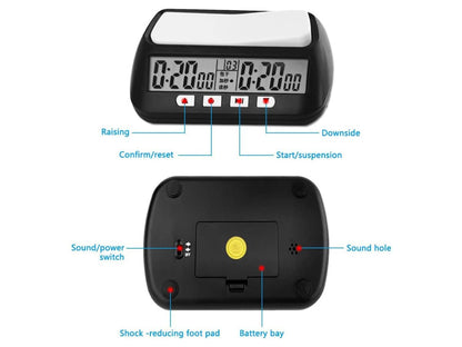 Chess Clock Digital Chess Timer Professional for Board Games