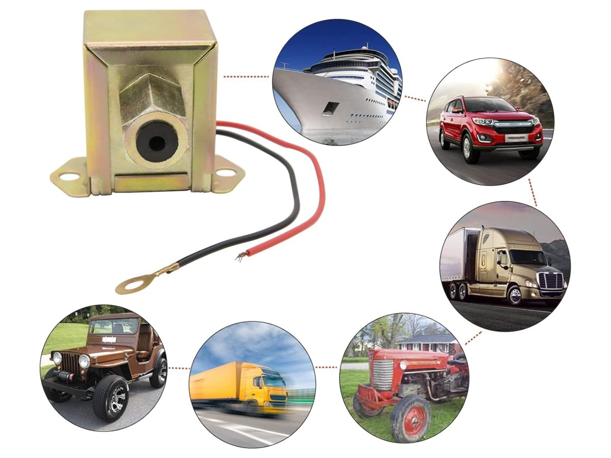 Electric Fuel Pump 12V showing lightweight design for tight engine spaces