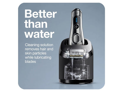 Side view of Braun Clean and Charge refill cartridge plastic casing