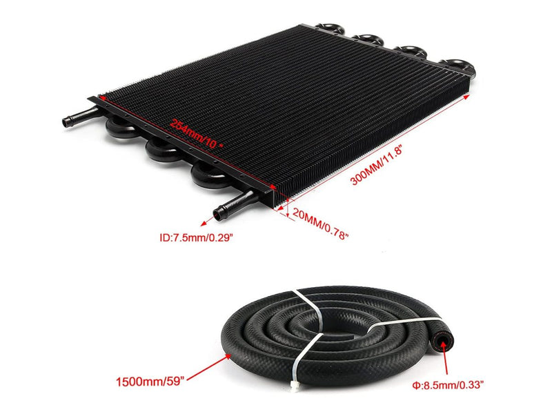 Engine Oil Cooler Radiator 8 Rows Kit