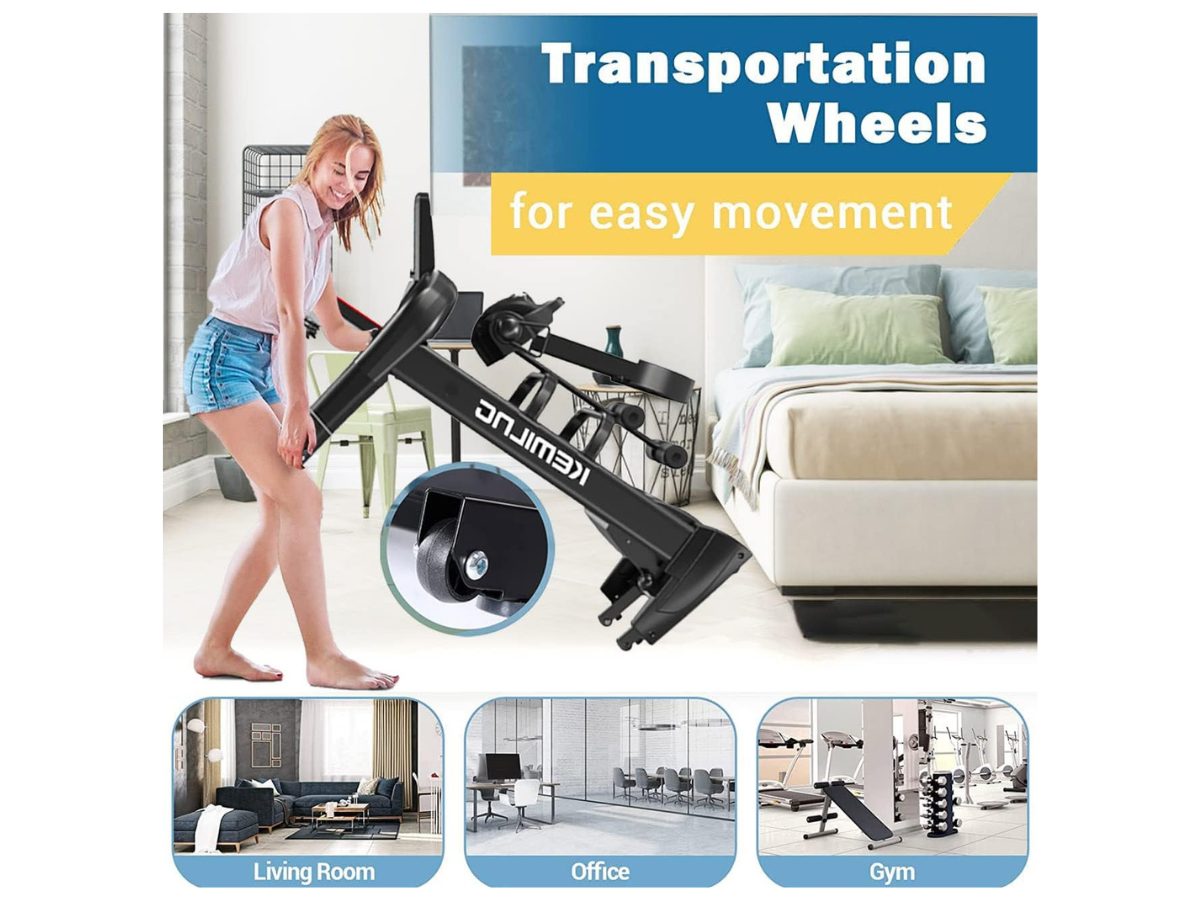 Foldable treadmill motor housing showing 25HP peak power