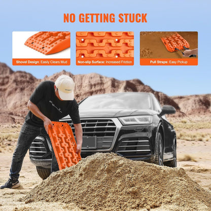 Recovery Track placed under 4WD tyre for traction
