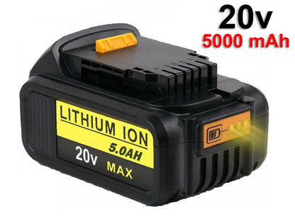 Battery inserted in DeWalt drill for power supply