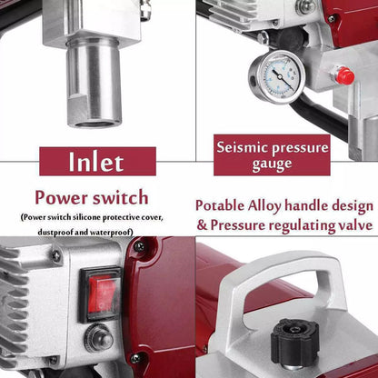 Airless paint sprayer 3300 PSI compact design with carrying handle