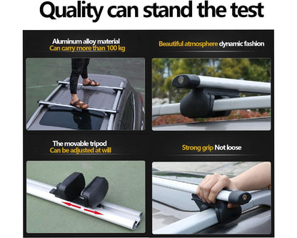 Aluminium Car Roof Rack Pair Cross Bar