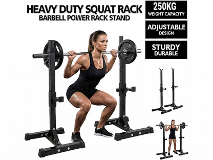 Squat Rack Weight Adjustable Lifting Stand