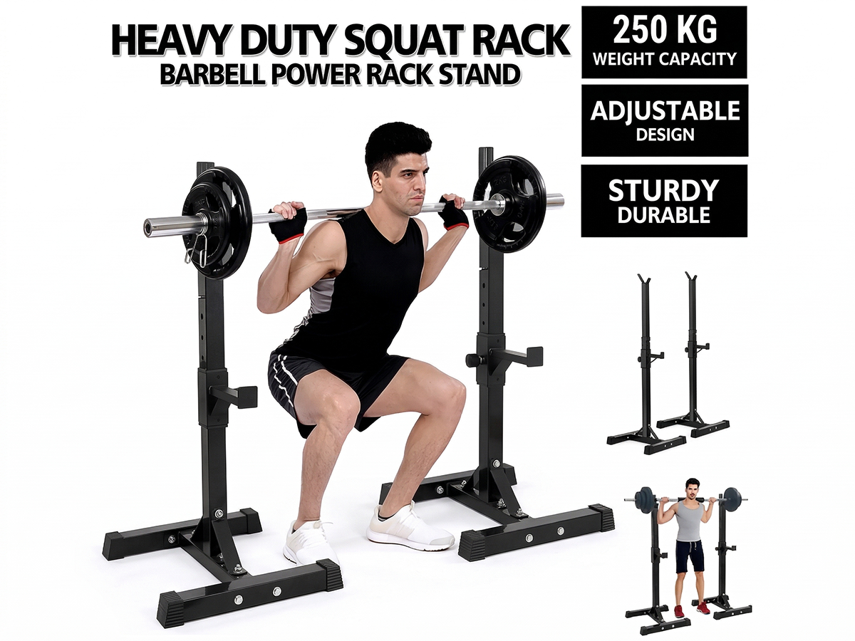 Squat Rack Weight Adjustable Lifting Stand