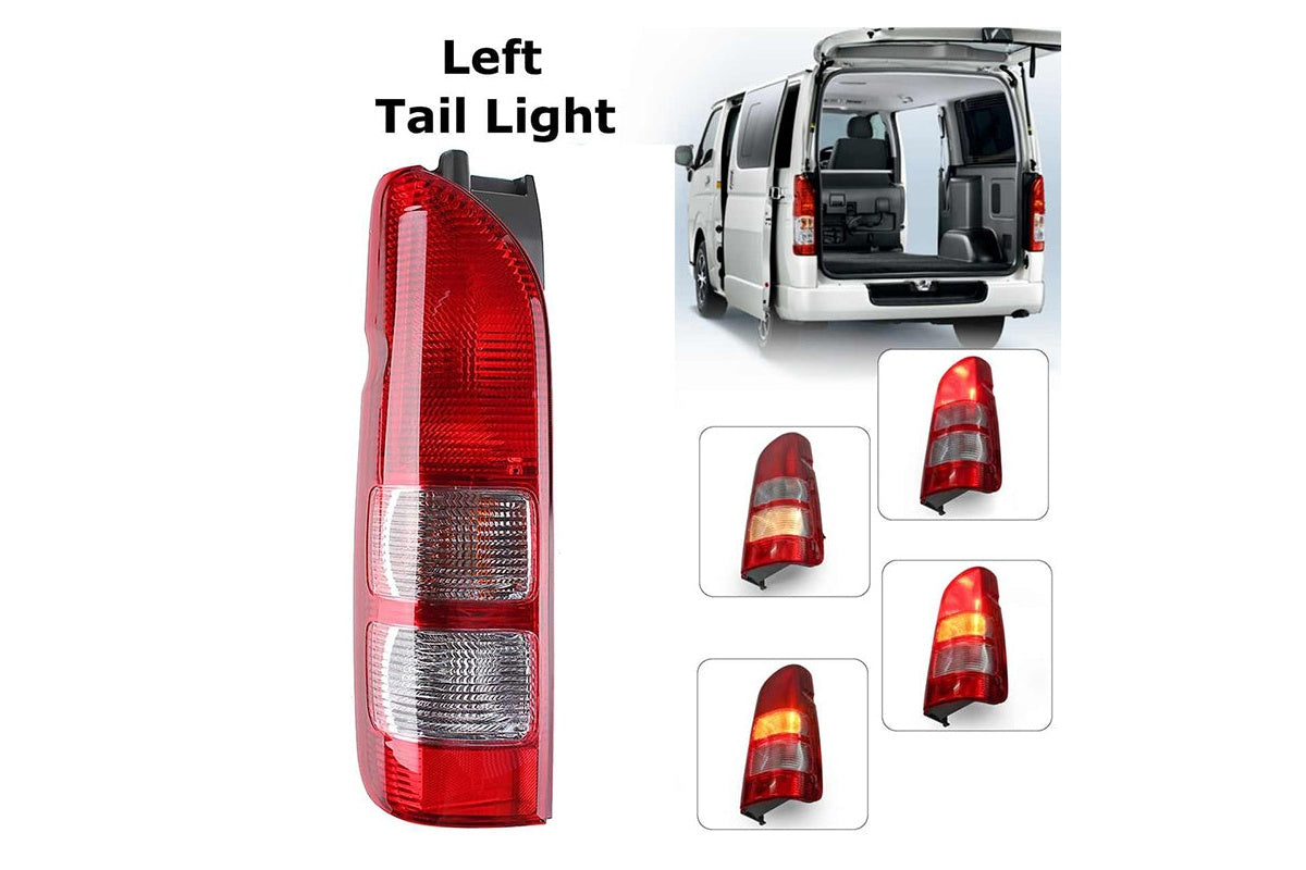 Close up of Toyota Hiace left tail light brake lamp detail