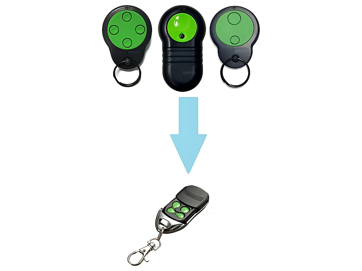 Side view of Merlin M844 remote with slim design