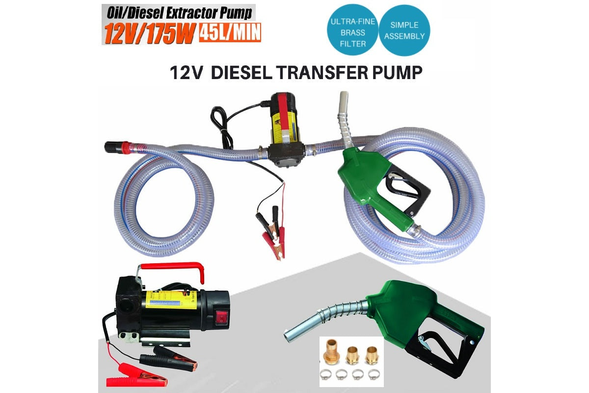 Close up of fuel transfer pump nozzle with auto cut-out trigger