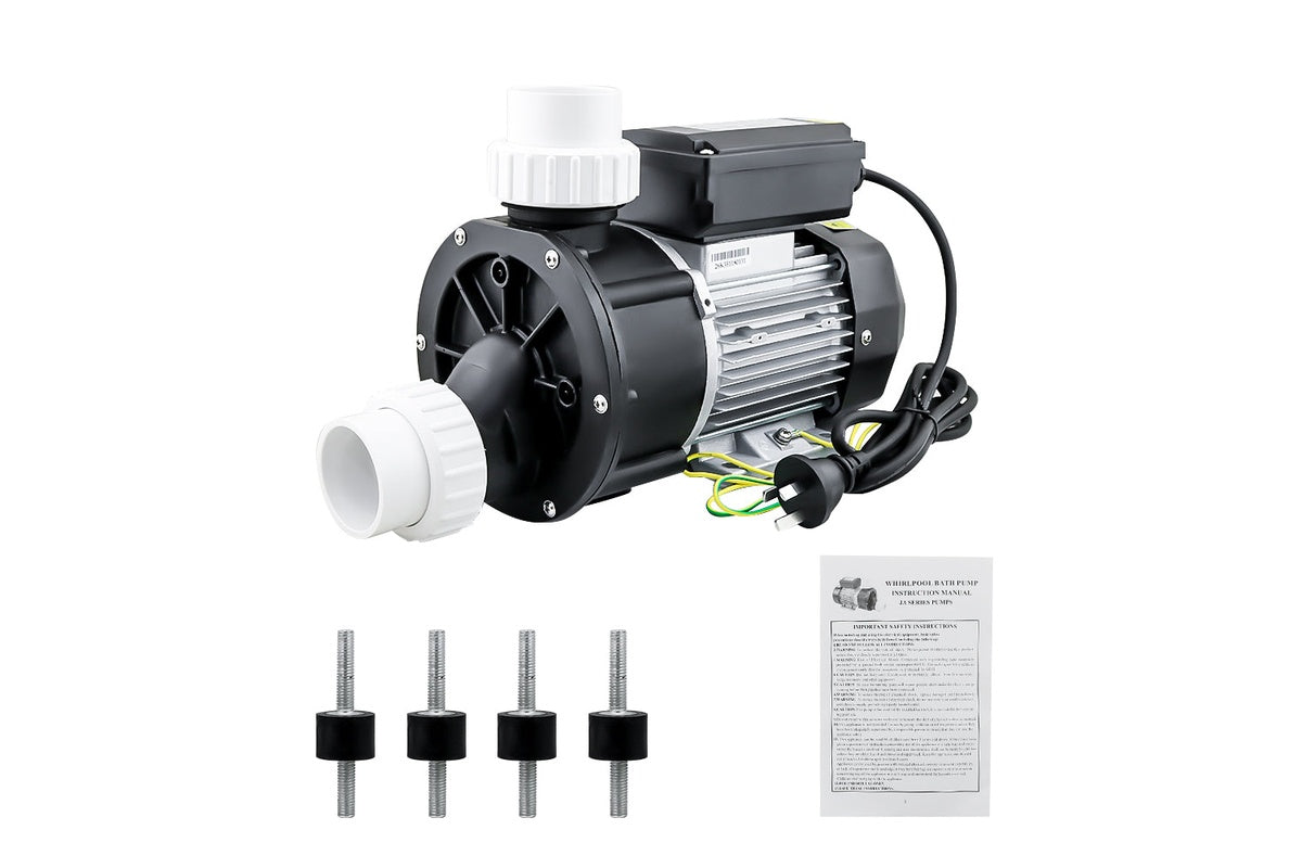 Close up of SPA pool pump 2HP air-cooled motor