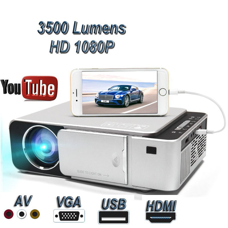Smart WiFi HD projector with manual keystone correction adjustment