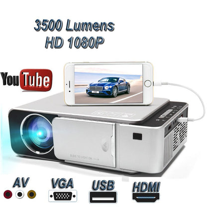 Smart WiFi HD projector with manual keystone correction adjustment