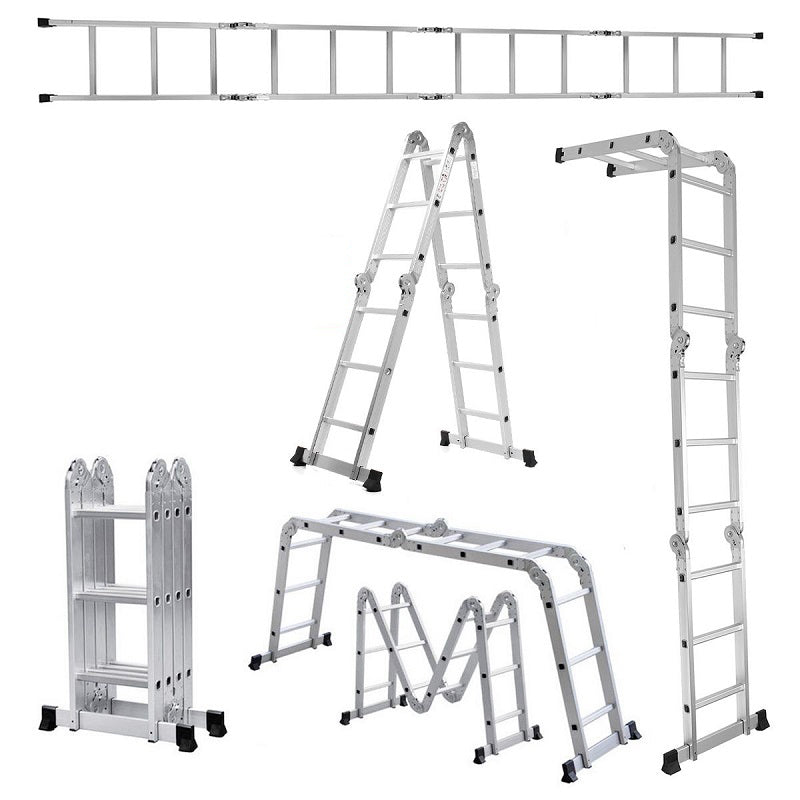 Extension ladder 36M aluminium used as step ladder on stairs