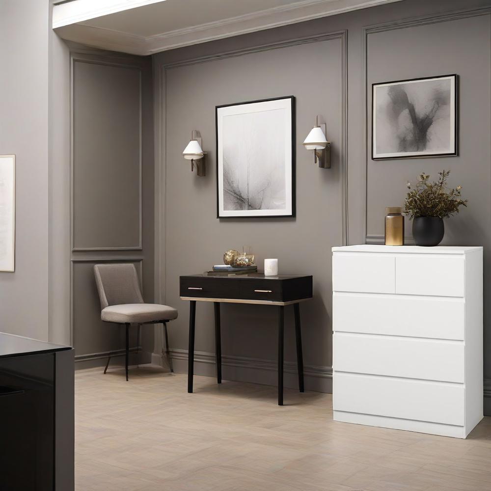 5 Drawer Tallboy open drawer displaying storage space