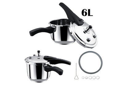 Side view of pressure cooker 6L showing cool touch handles