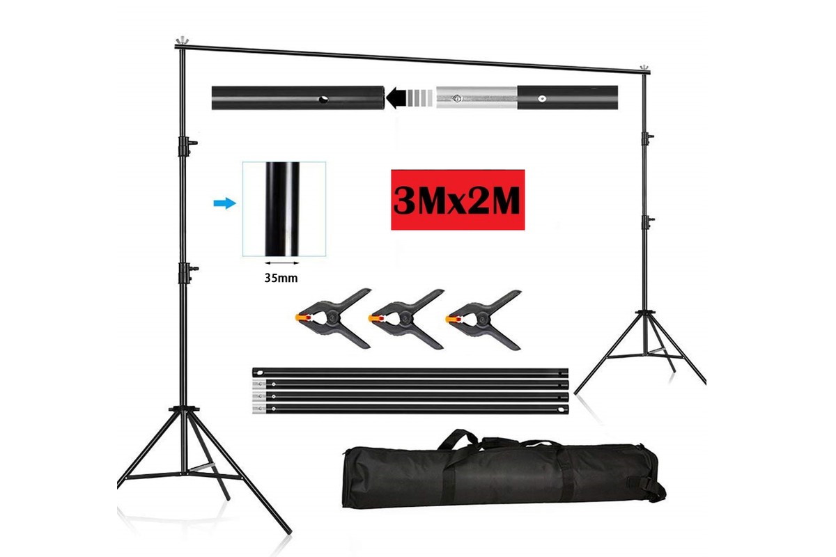 Background Backdrop Stand Adjustable Photo Studio Backdrop Stand