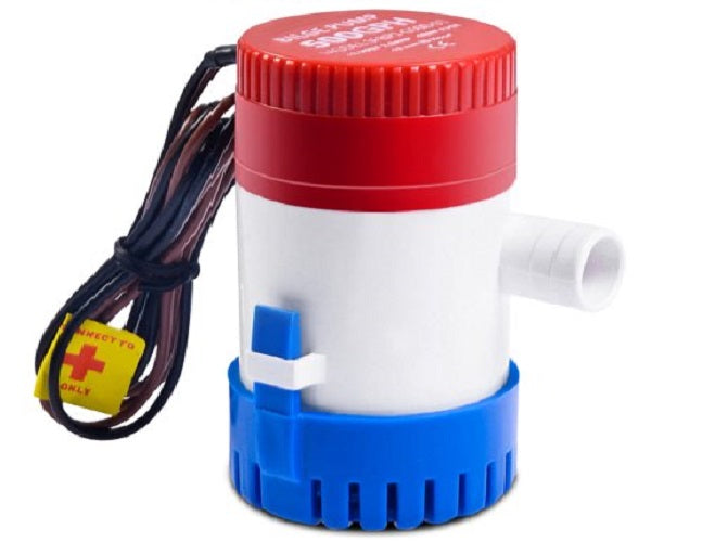 Bilge pump 12V 500gph fully submersible design for marine use