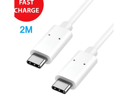 USB C to USB C cable plugged into laptop port