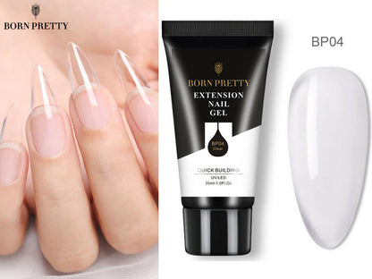 Gel nail polish extension gel 30ml clear in natural light