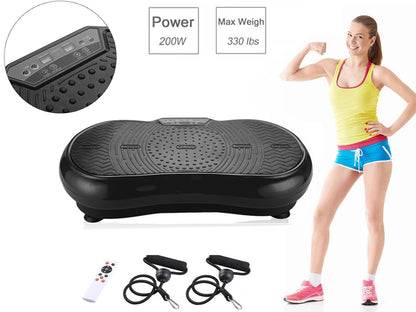 Vibration plate exercise machine showing dual LED screens