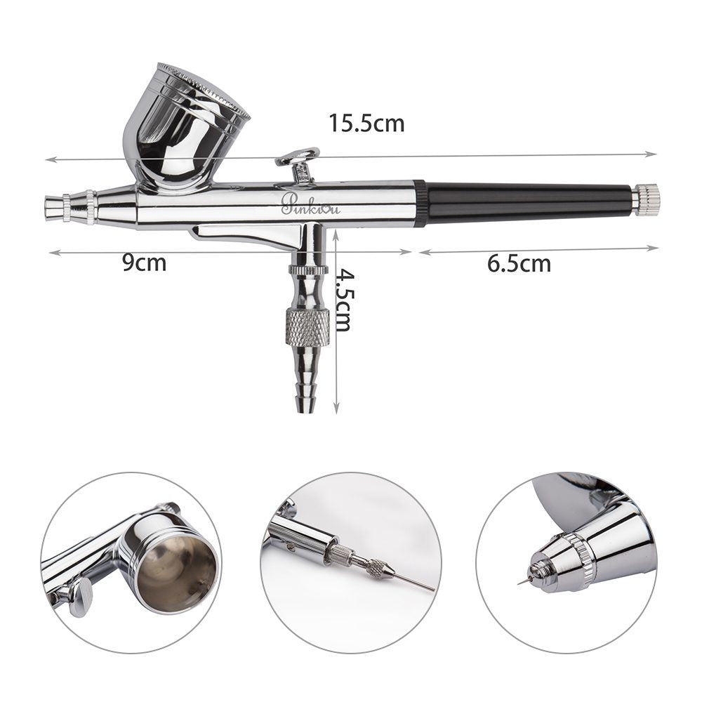 Air brush compressor kit with adjustable speed settings