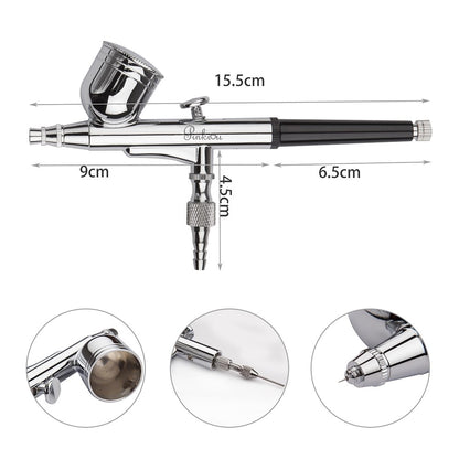 Air brush compressor kit with adjustable speed settings