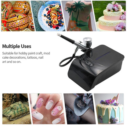 Air brush compressor kit with adjustable speed settings