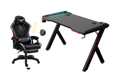 Side view of gaming chair with removable headrest and lumbar support