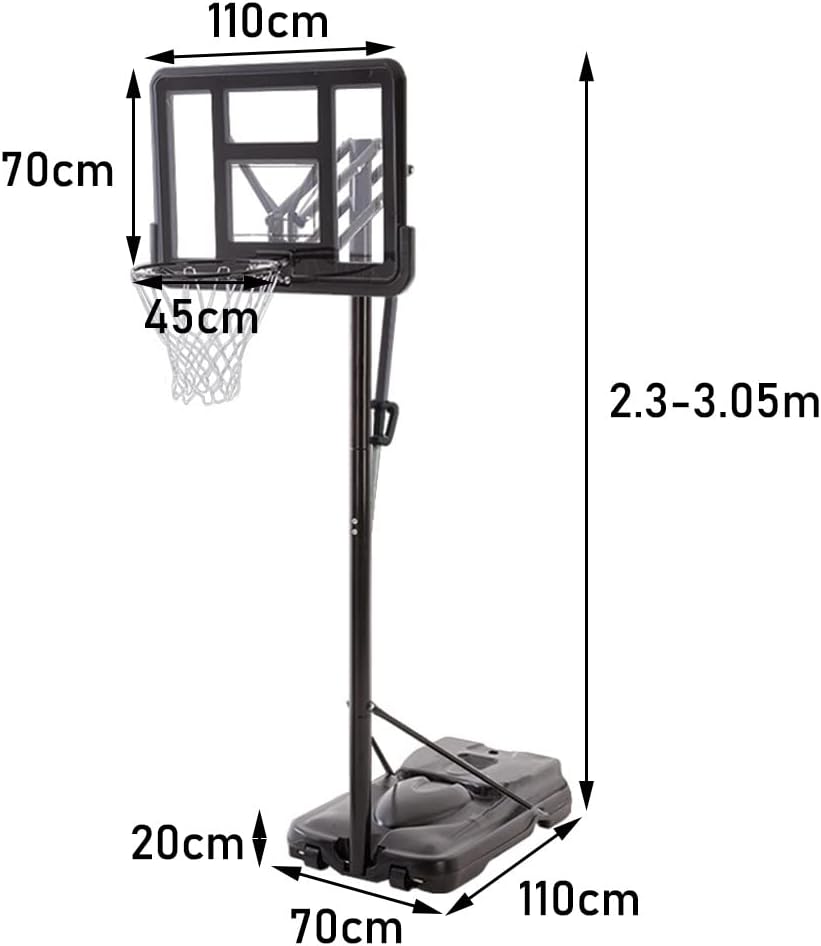 Triangular support bar under basketball hoop base